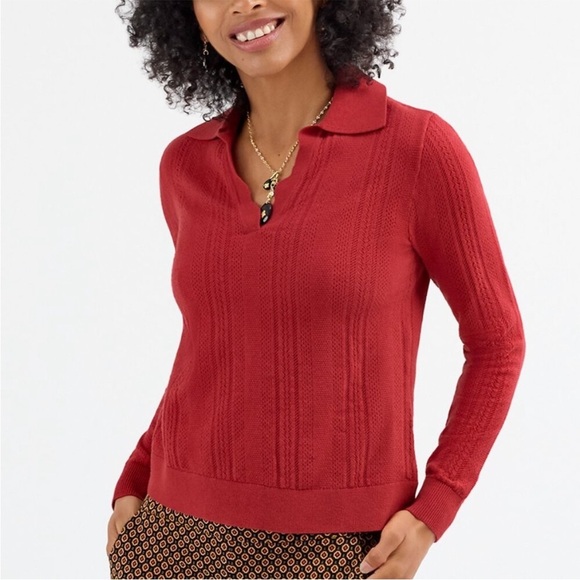 CAbi Style 4662 Athena Pullover Collared Sweater - Picture 1 of 11